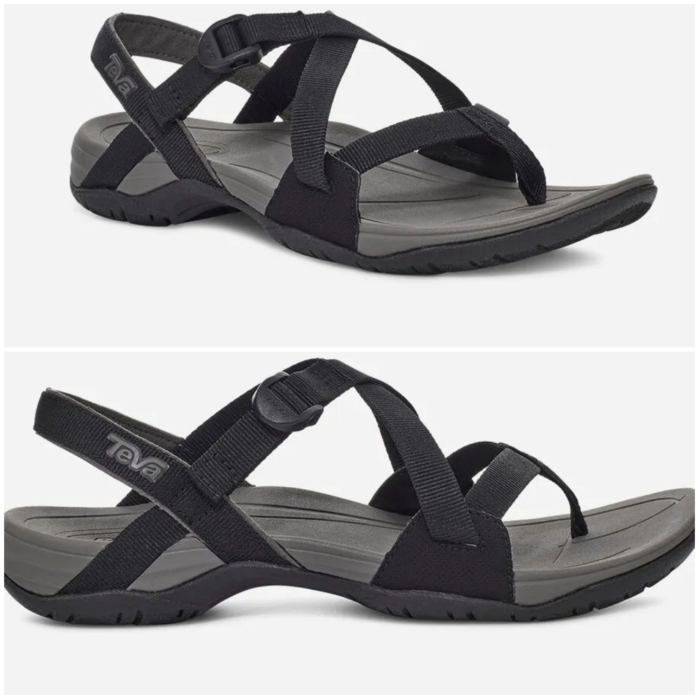 Teva Ascona Cross Strap Sandal Black Size 11